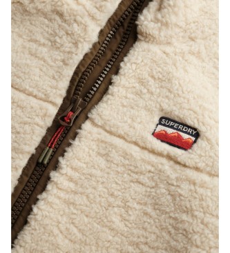 Superdry Fleece Hybrid jas beige