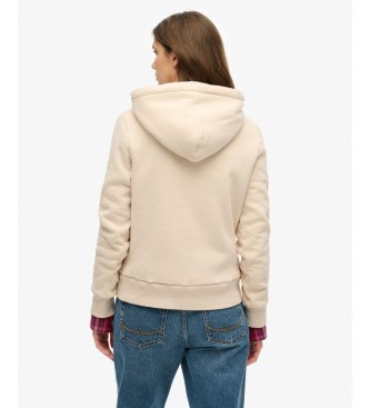Superdry Beige Floral Hoodie