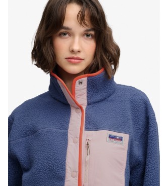 Superdry Colour Block Fleece in Blue