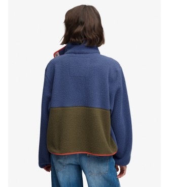 Superdry Colour Block Fleece in Blue