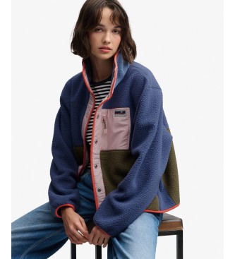 Superdry Colour Block Fleece in Blue