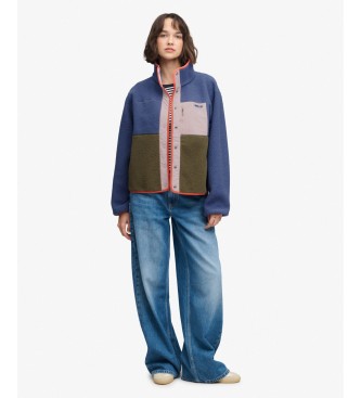 Superdry Colour Block Fleece in Blue