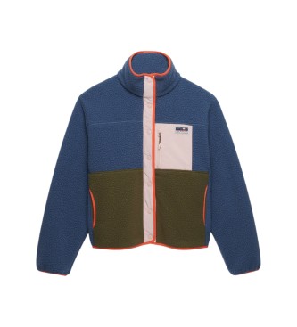 Superdry Colour Block Fleece in Blue