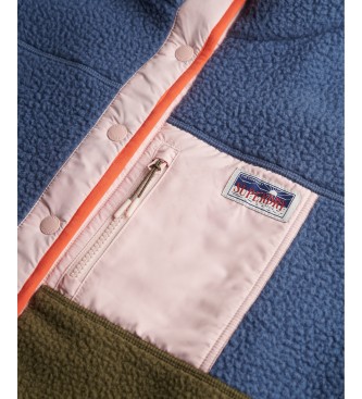 Superdry Colour Block Fleece in Blue