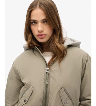 Superdry Bomber jakna MA1 s kapuco, zelena be?