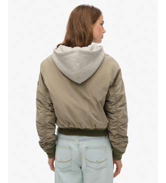 Superdry Bomber jakna MA1 s kapuco, zelena be?