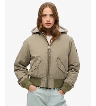 Superdry Bomber jakna MA1 s kapuco, zelena be?
