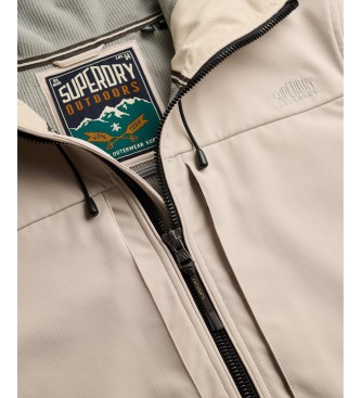 Superdry Giacca softshell con cappuccio Trekker beige