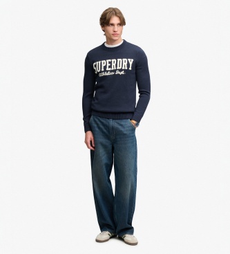 Superdry Navy Blue Appliqué Sweater