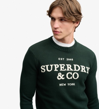 Superdry Camisola Applique verde