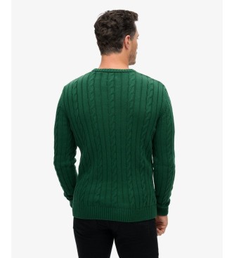 Superdry Jersey Cotton Classic Cable verde