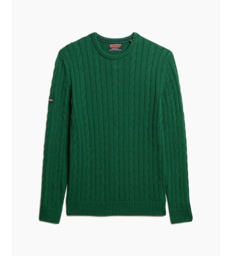 Superdry Jersey Cotton Classic Cable verde