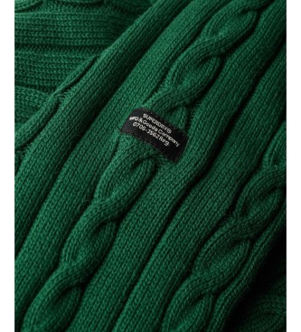 Superdry Jersey Cotton Classic Cable verde
