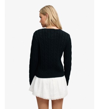 Superdry Jersey Essentials Cable marino oscuro