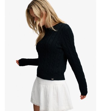 Superdry Jersey Essentials Cable marino oscuro