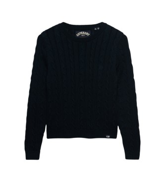 Superdry Jersey Essentials Cable marino oscuro