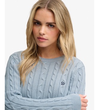 Superdry Jersey Essentials Cable azul