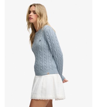 Superdry Jersey Essentials Cable azul