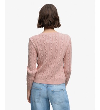 Superdry Jersey Essentials Cable rosa