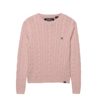 Superdry Jersey Essentials Cable rosa