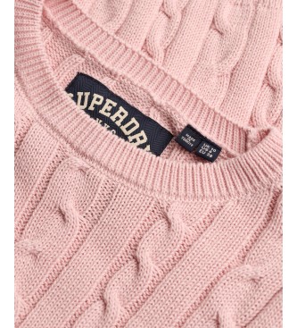 Superdry Jersey Essentials Cable rosa