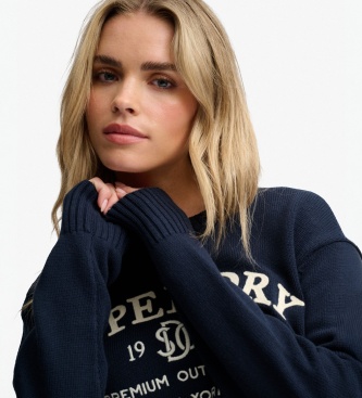 Superdry Jersey Heritage Marine-Pullover