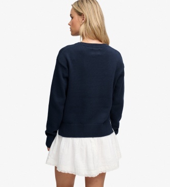 Superdry Jersey Heritage Marine-Pullover