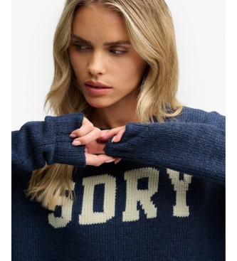 Superdry Jersey Heritage Intarsia marine