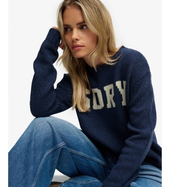 Superdry Jersey Heritage Intarsia marine