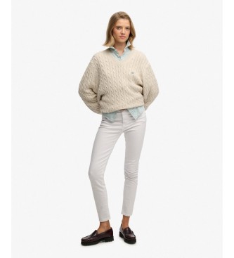 Superdry Pull oversize à torsades beige