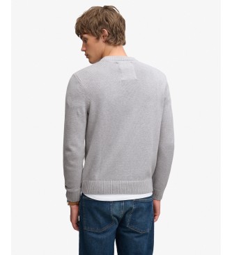 Superdry Pull Preppy Cotton gris