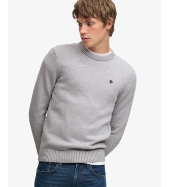 Superdry Pull Preppy Cotton gris