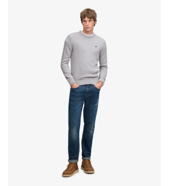 Superdry Pull Preppy Cotton gris