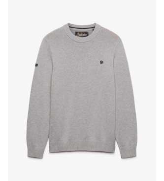 Superdry Pull Preppy Cotton gris
