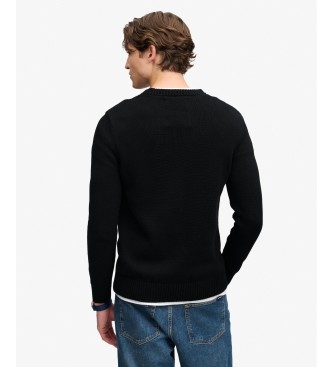 Superdry Black Preppy Sweater