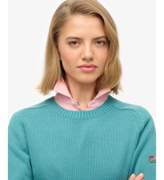 Superdry Pull ample turquoise