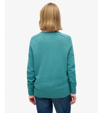 Superdry Pull ample turquoise