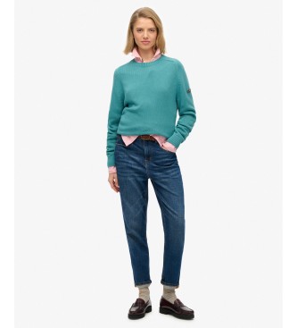 Superdry Pull ample turquoise