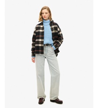 Superdry Jersey Slouchy Stitch cuello vuelto azul