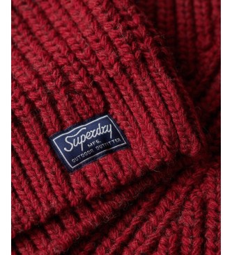 Superdry Jersey Slouchy Stitch cuello vuelto burdeos