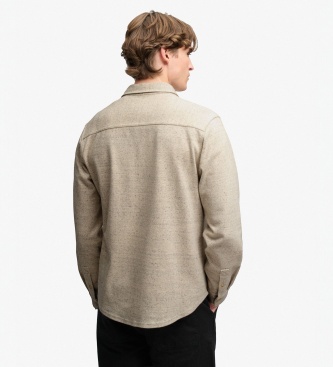 Superdry Beige Twill Tweed Shirt