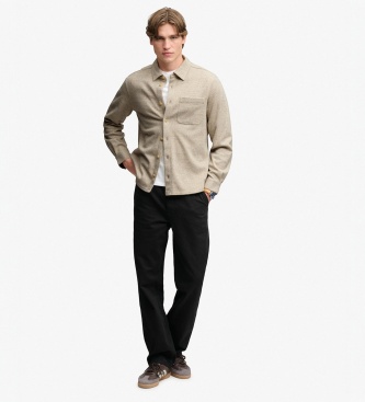 Superdry Beige Twill Tweed Shirt