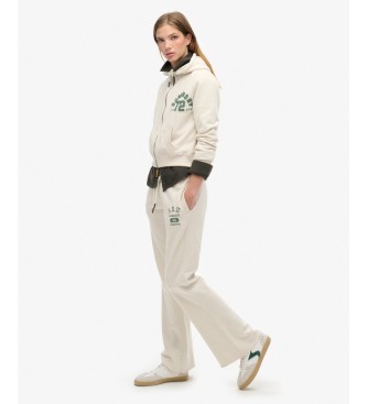 Superdry Athletic Low Rise Flare Jogger-Hose cremeweiß