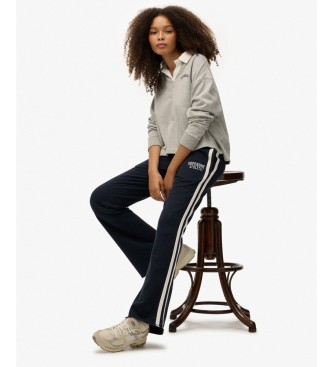Superdry Jogger-Hose Athletic Stripe Flare Marine