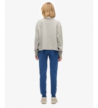 Superdry Pantalón Jogger Premium Script Entry azul