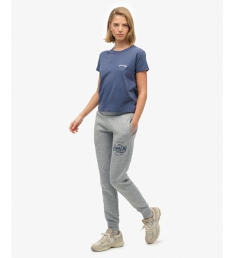 Superdry Pantalón Jogger Premium Script Entry gris