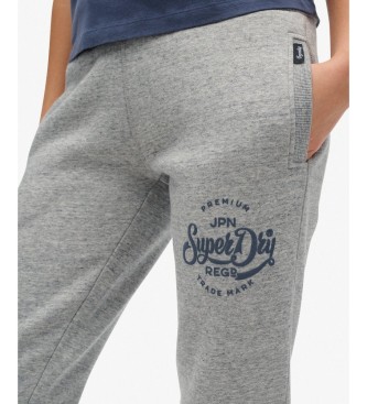 Superdry Pantalón Jogger Premium Script Entry gris
