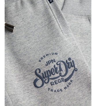 Superdry Pantalón Jogger Premium Script Entry gris