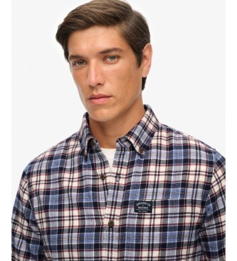 Superdry Blauw-rode geruite Lumberjack-blouse