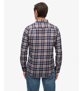 Superdry Blauw-rode geruite Lumberjack-blouse